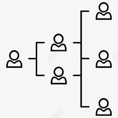 组织结构等级水平层次图标图标