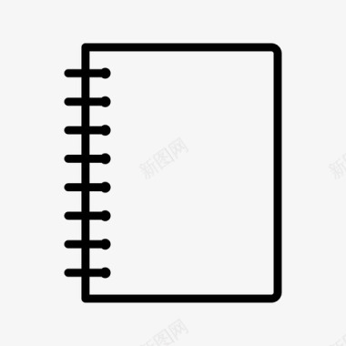 螺旋笔记本日记文件图标图标