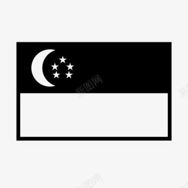 国旗月亮新加坡图标图标