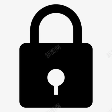 保护门锁挂锁图标图标