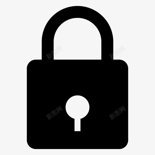 保护门锁挂锁图标svg_新图网 https://ixintu.com 100个商业标志 保护 安全 挂锁 门锁
