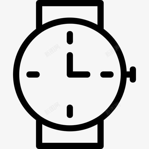 腕表时尚计时器图标svg_新图网 https://ixintu.com 时尚 科技线图标 腕表 计时器