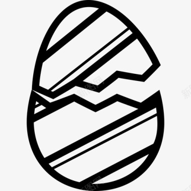 碎鸡蛋条巧克力复活节图标图标