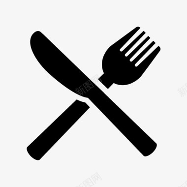 叉和刀交叉叉和刀餐具图标图标