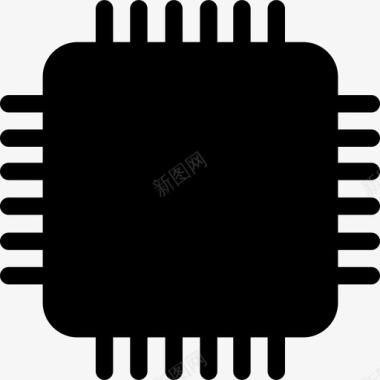 微处理器电子微控制器图标图标