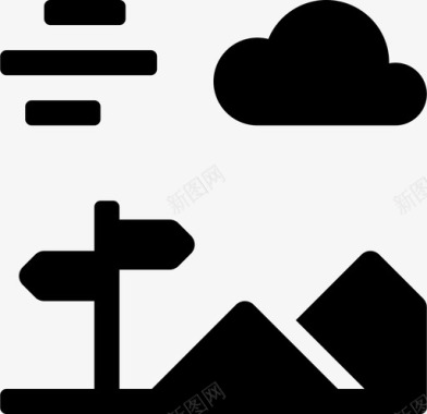 十字路口云层位置图标图标