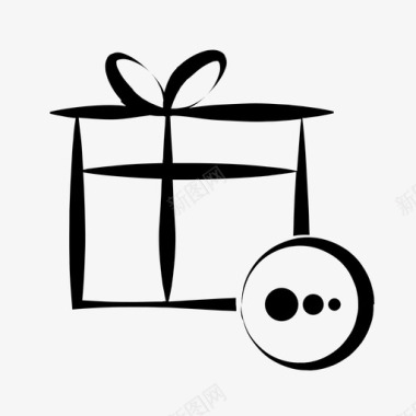礼品装入生日礼物礼品盒图标图标