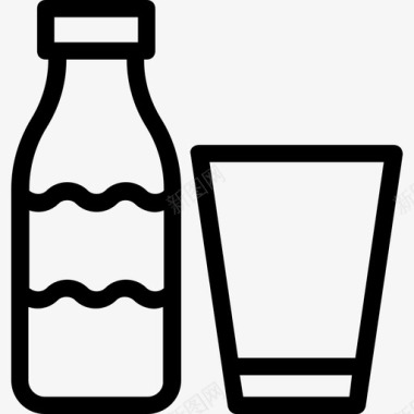 牛奶瓶子饮料图标图标