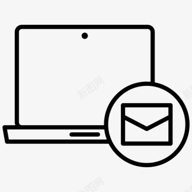 邮件通知笔记本电脑图标图标