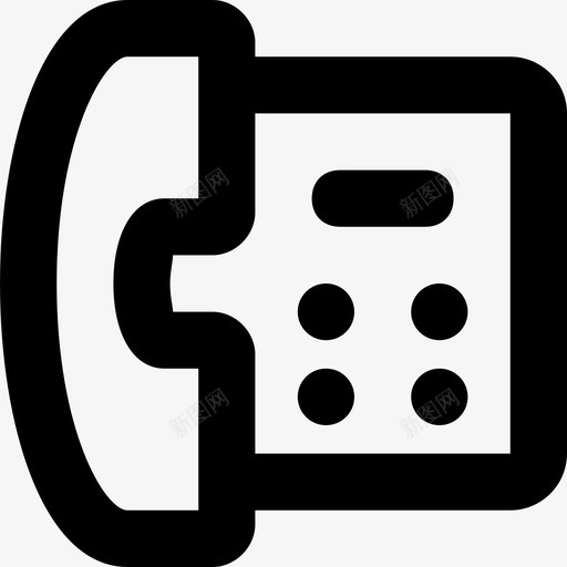 电话联系我们数字电话图标svg_新图网 https://ixintu.com 座机 数字电话 电话 科技线路图标 联系我们