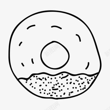 甜甜圈面包房甜点图标图标
