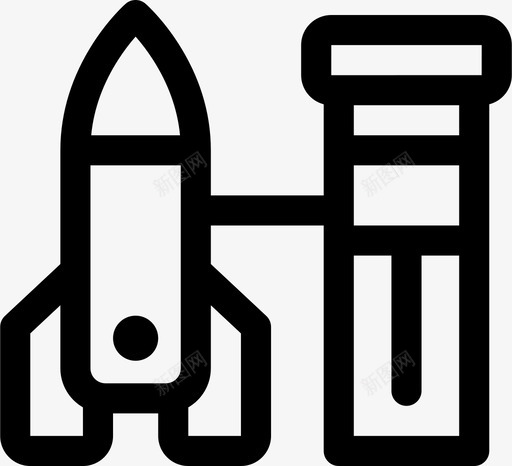 火箭能源发射图标svg_新图网 https://ixintu.com 发射 太空 推进 火箭 空间站 能源 能源供应