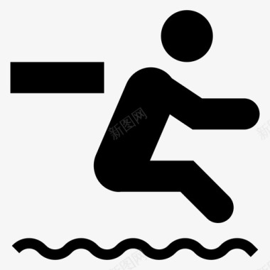 游泳跳水运动图标图标