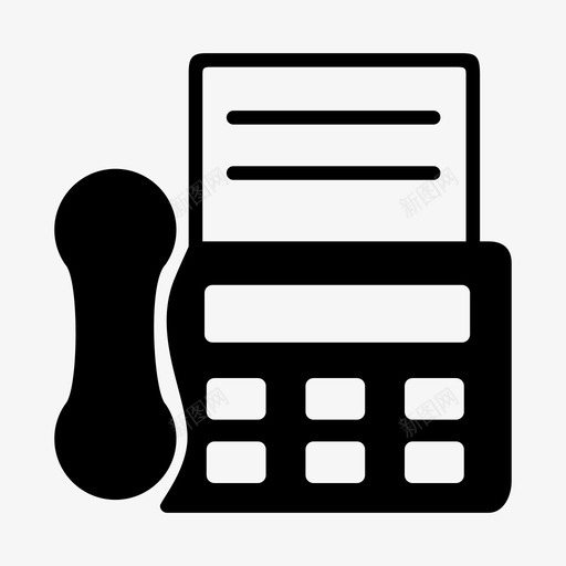 传真电话电话线图标svg_新图网 https://ixintu.com businesssolid 传真 打印机 电报 电话 电话线