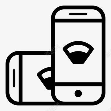 智能手机wifiismartphonewifiimockup图标图标