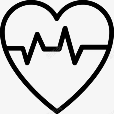心跳心率生命线图标图标