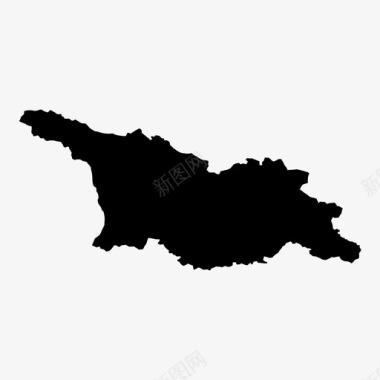 格鲁吉亚地图亚洲国家图标图标