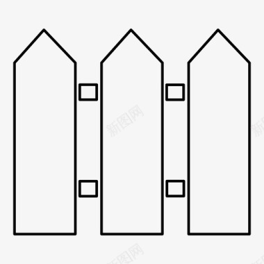 围栏农场保护图标图标