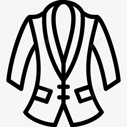 西服夹克女装女装轮廓集图标svg_新图网 https://ixintu.com 女装 女装轮廓集 西服夹克