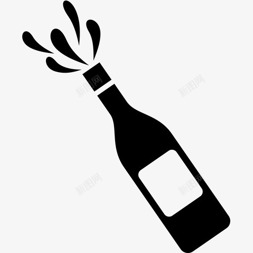 葡萄酒酒瓶香槟图标svg_新图网 https://ixintu.com 节日的象征 葡萄酒 酒瓶 香槟
