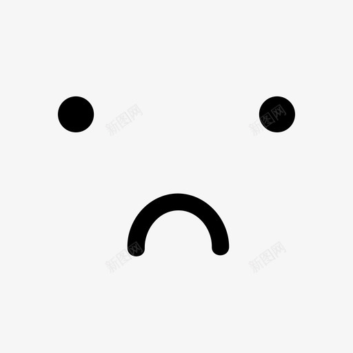 悲伤的脸涂鸦表情图标svg_新图网 https://ixintu.com 不开心 悲伤的脸 涂鸦 表情