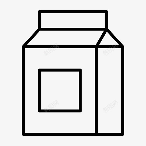 牛奶盒图案图标svg_新图网 https://ixintu.com 图案 牛奶盒