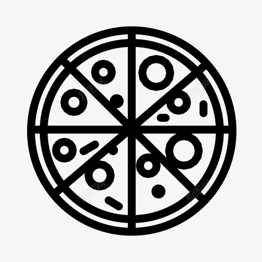 披萨吃披萨食物图标svg_新图网 https://ixintu.com 吃披萨 披萨 披萨轮 食物