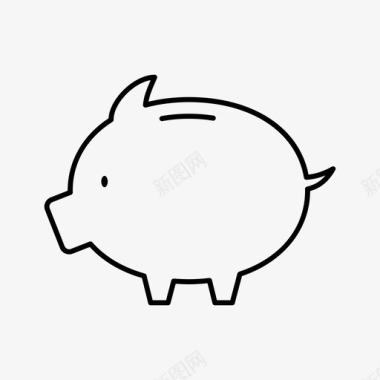 小猪坏了银行钱图标图标