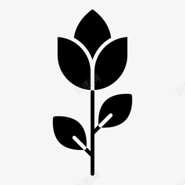 花开花玫瑰图标图标