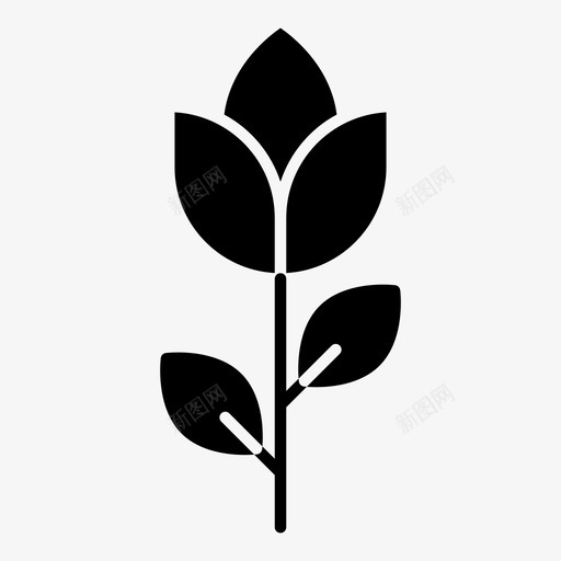 花开花玫瑰图标svg_新图网 https://ixintu.com 开花 玫瑰 花 花pt2