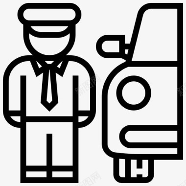 警察职业司机图标图标