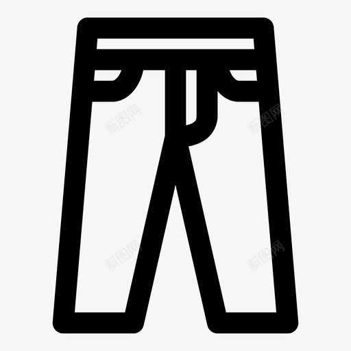 牛仔裤衣服长裤图标svg_新图网 https://ixintu.com 牛仔裤 穿 衣服 长裤