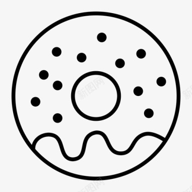 甜甜圈食品食品服务图标图标