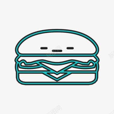 汉堡无动于衷食物情绪图标图标