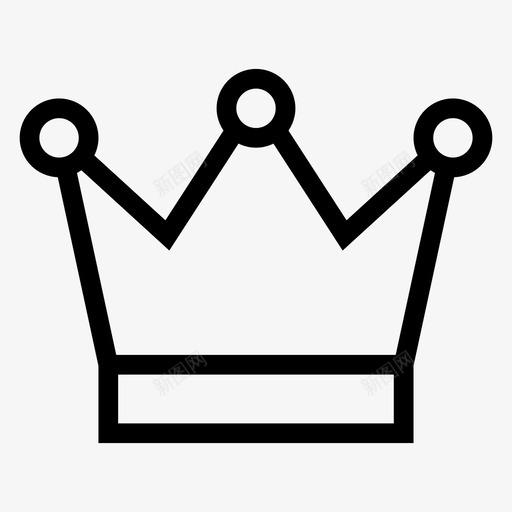 国王奖励皇冠图标svg_新图网 https://ixintu.com 公主 国王 奖励 皇冠 皇后 运动健身线图标