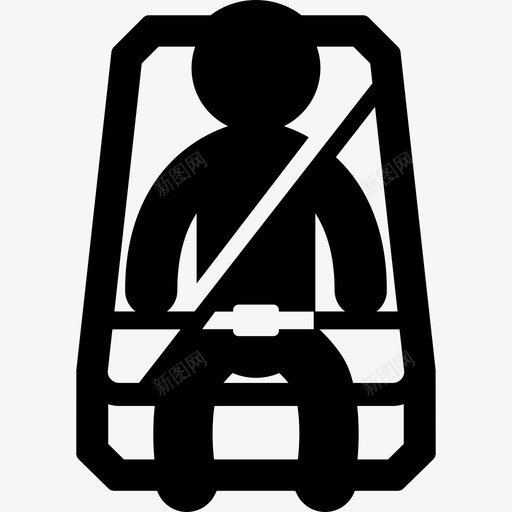 轮廓人物安全图标上的安全带svg_新图网 https://ixintu.com 人物 安全图标上的安全带 轮廓