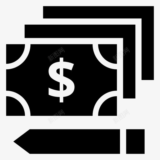 financecurrencydollar图标svg_新图网 https://ixintu.com bankingfinanceglyphs图标 currency dollar finance money moneystack savemoney