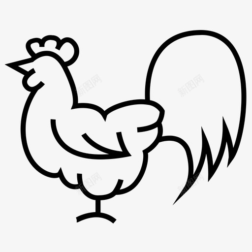 公鸡动物农场图标svg_新图网 https://ixintu.com 公鸡 公鸡3集 农场 动物