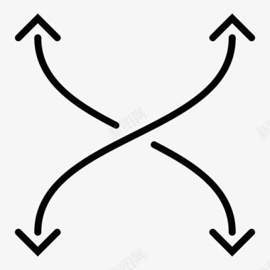 箭头交叉方向图标图标