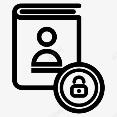 联系人簿安全锁定配置文件图标图标
