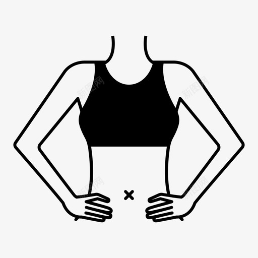苗条身材饮食锻炼图标svg_新图网 https://ixintu.com 健身 女性身材 苗条身材 锻炼 饮食