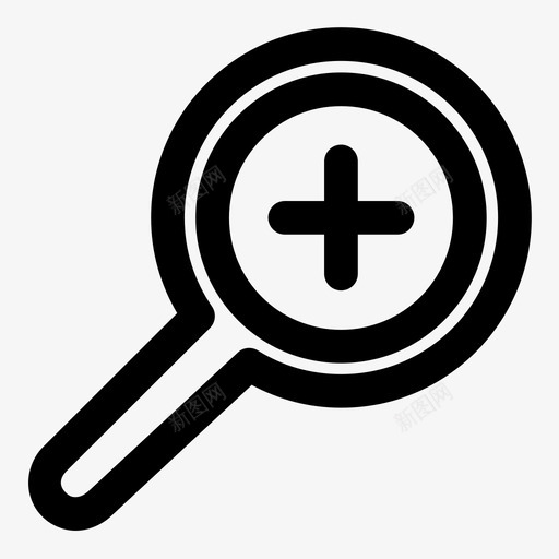 放大增加镜头图标svg_新图网 https://ixintu.com 加 增加 放大 放大镜 镜头