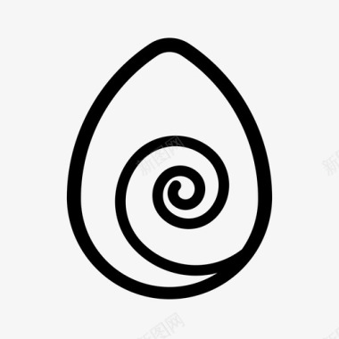复活节彩蛋食物螺旋形图标图标