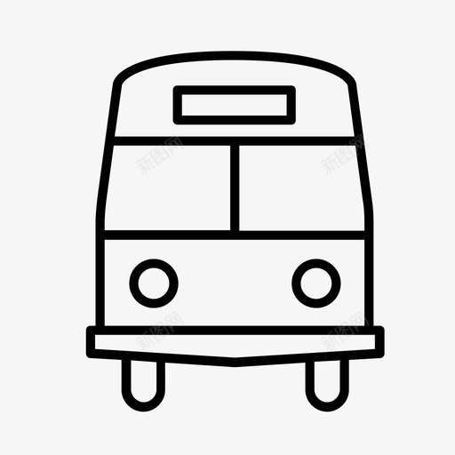 公共汽车公共交通道路图标svg_新图网 https://ixintu.com 交通 公共交通 公共汽车 道路
