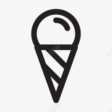 冰淇淋吃咖啡馆图标图标