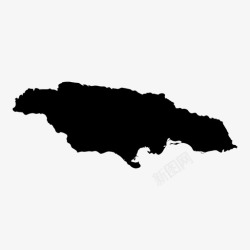 牙买加地图牙买加加勒比海地理图标高清图片