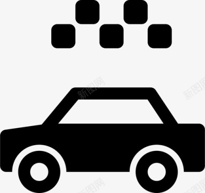 汽车出租车运输图标图标