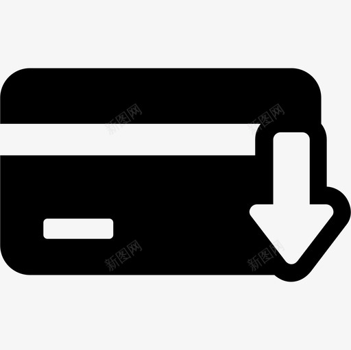 信用卡和向下箭头商业塑料货币图标svg_新图网 https://ixintu.com 信用卡和向下箭头 商业 塑料货币