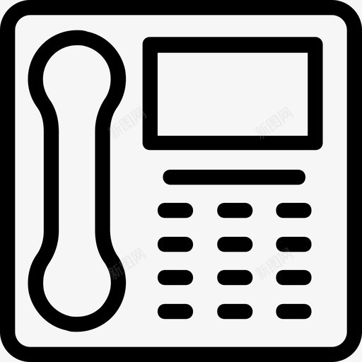 电话联系我们数字电话图标svg_新图网 https://ixintu.com 座机 数字电话 电话 科技线路图标 联系我们