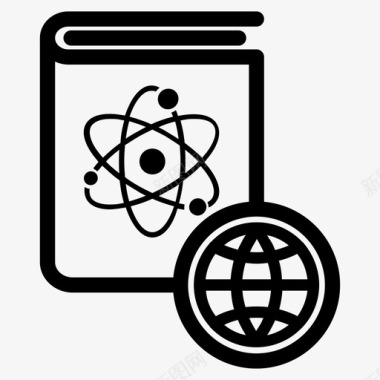 科学书球状体原子电子书图标图标